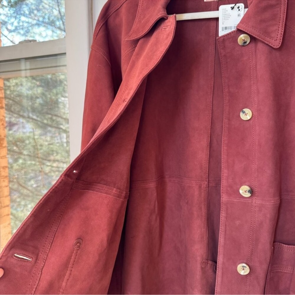 NWT Free People Annalise Suede Jacket We The Free Marsala Red Small - Picture 9 of 14